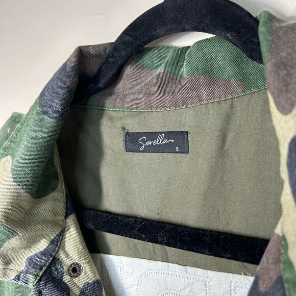 Sorella Girlz Tour Button Up Zippered Army Utility Soft Cotton Jacket - Picture 6 of 12